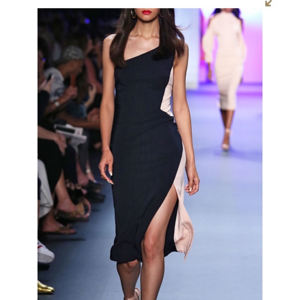 Cushnie ET Ochs Dress in Deep Blue and Blush Size 2